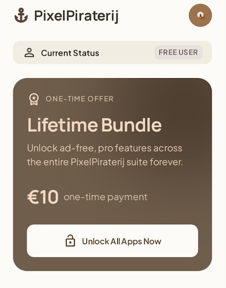 PixelPiraterij lifetime bundle visual